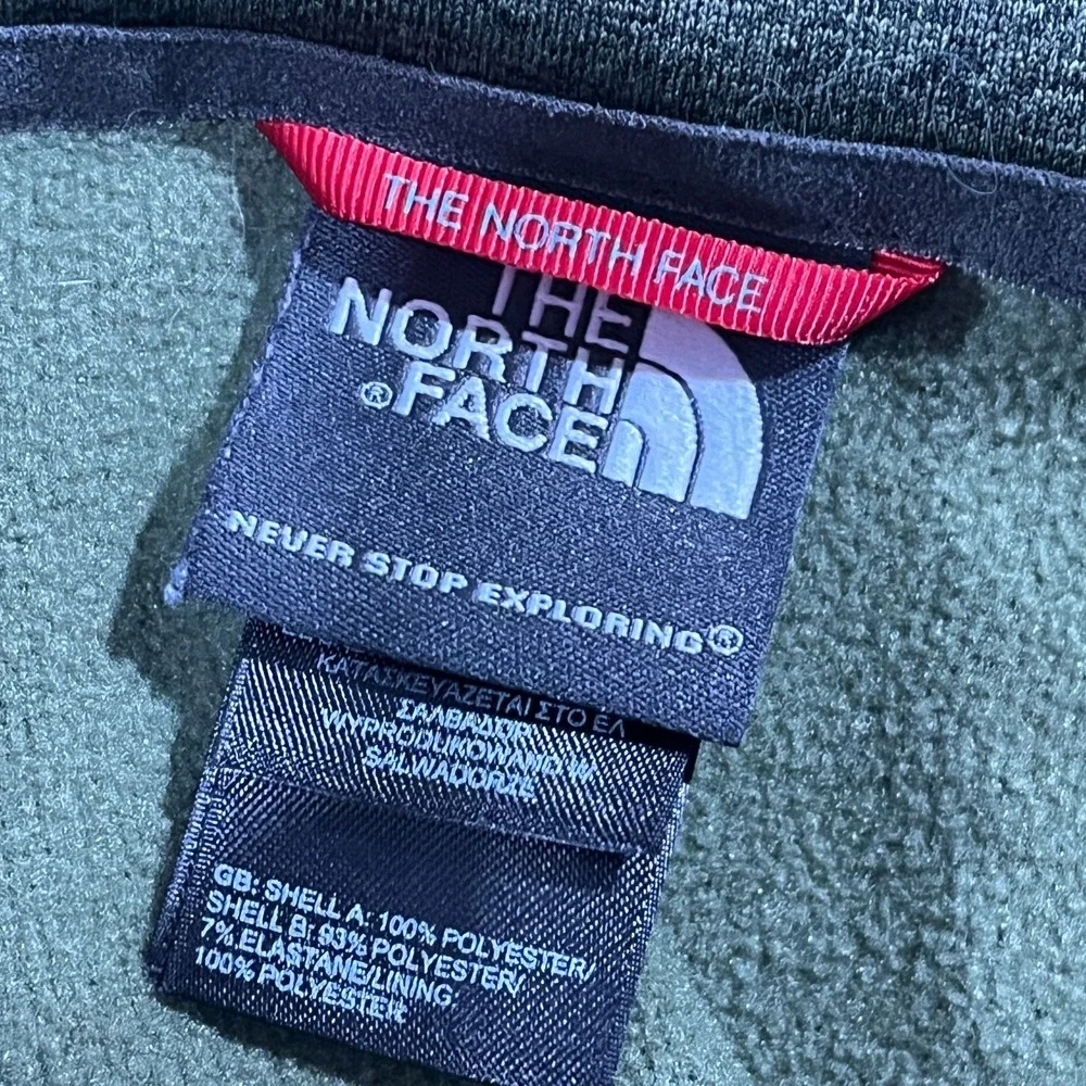 The North Face 1/2 Zip Pullover Mens 2XL Green Mock Neck Top Pocket Hiking‎